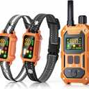 BLACKDOG Military Dog Shock Collar 2 Dogs (5-150lbs) - 4200ft Dog Training Collar with Remote, 4 Training Modes, Flashlight&Strobe, 90-day Battery, IP67 Waterproof Dog E Collar for All Breeds (Orange)