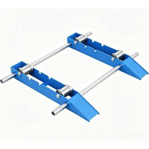 3 Ton Heavy Duty Cable Drum Roller Stand, Wire Spool Dispenser Caddy | 6600 lbs capacity, built-in loading ramps, 3-position adjustable slots for 12-47" spools, smooth steel rollers, easy setup
