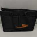 ZHMO Canvas Tote Bag for Women,Women's Bags Crossbody Bags Work Laptop Tote Bag Large Handbags Purse for Travel Nurse Teacher (Canvs Demure Black With Compartments, 14.3"Lx5.9"Wx10.5"H)