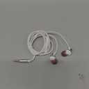 in Ear Wired Earbud with Microphone - Wired Headphones with Microphone, 3.5mm Corded Earphones with in Line Volume Controller, White
