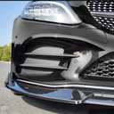 NEESPOC Front Bumper Lip Splitter Spoiler Fit for Mercedes Benz C Class W205 (for AMG Line Model only) 2019-2022 C300/ C43 Accessories Air Chin Body Kit (Gloss Black)