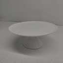 Jusalpha 12 Inches White Porcelain Decorative Cake Stand-Cupcake Stand (CS01 - Glass Dome)