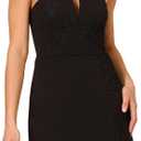 Adrianna Papell Women's Knit Crepe Mini Dress (Size 2, Black)