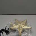 Christmas Star Tree Topper with Built-in Led Snowflake Projector Lights Hollowed Pentagram Tree Topper,Plug in Christmas Tree Ornament for Indoor Office Xmas New Year Holiday Tree Decoration