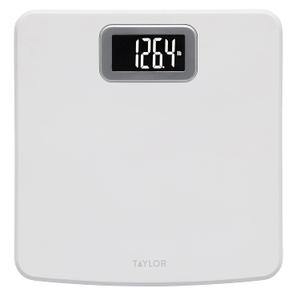 Taylor Digital Scale for Body Weight, High 400 LB Capacity, Easy to Read Readout Display with Silver Bezel Accent, Durable Platform, White (1 Count (Pack of 1))