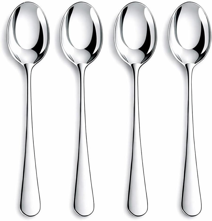 8 Pieces Heavy Duty Teaspoons Set,6.8" Tea Spoons Silverware,Food Grade Stainless Steel teaspoons,Small Spoons for Home, Kitchen, Restaurant,Mirror Polished and Dishwasher Safe