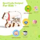 Wooden Bear Piggy Bank for Kids, Polar Bear Piggy Bank with Acrylic Panels, Unbreakable Toddler Money Box for Boys Girls, Cute Saving Coin Jar for Home Dcor, Birthday, Easter Gifts for Kids (Large)