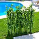 Artificial Bamboo Tree (Green, 4FT/1.2M, Artificial Bamboo Tree 4FT (20 Pack))- UV Resistant Outdoor Indoor Faux Bamboo Screen with Zip Ties & Accessories