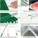 Garden Hoops for Raised Beds, 36 Pcs Diameter 7 mm 8 ft Greenhouse Hoops Grow Tunnel with 24 Pcs Clips, Fiberglass Garden Hoops Frame for Garden Netting, Plant Row Cover, Shade Cloth