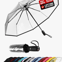 REPEL Windproof Travel Umbrella - Compact & Withstands Winds up to 85MPH , Strongest Premium Auto Folding Umbrella for Rain and Sun - Durable, Light & Portable for Women & Men , Fits Backpack & Cars