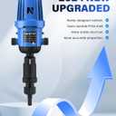 NEWTRY Fertilizer Injector for Drip Irrigation, 1%-10% Adjustable Dosing Pump, 3/4'' NPT Water Powered Liquid Doser for Garden, Greenhouse, Irrigation & Hydroponic System, Farm, Grow Tent Blue