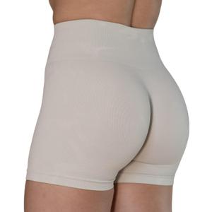 AUROLA CAMO Collection Workout Shorts for Women Subtle Logo Seamless Scrunch Gym Yoga Running Active Short (Small, Camo-blanc De Blanc)