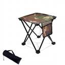 Mini Portable Folding Stool, Camping Fishing Stool for Adults Fishing Hiking Gardening and Beach with Carry Bag, Hold Up to 450lbs(Camouflage) (13" L x 13" W x 13" H)