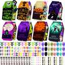 24 Pack DIY Halloween Coffin Treat Boxes  290 Pcs Party Favors with Assorted Toys, Build Your Own Spooky Goodie Bags,Halloween Candy Bags,Gift Basket Stuffers for Kids,No Candy Included