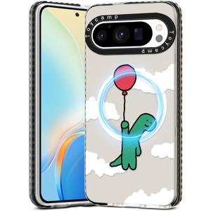 Toycamp for Google Pixel 9 Pro XL Case - Compatible with MagSafe Women Girls Cute Phone Cover Magnetic with Shockproof Protective Girly Pretty Designer for Google 9 Pro XL, Balloons