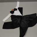 Kuoser Dog Tuxedo Dog Suit and Bandana Set, Dogs Tuxedo Wedding Party Suit, Doggy Prince Bow Tie Shirt Formal Pet Wedding Attire for Small Medium and Large Dogs Golden Retriever Samo Bulldogs (Small (pack of 1), Black)