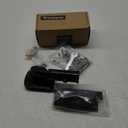 NO Drilling Flagpole Mount Fit for Balcony Railing - Flag Pole Holder Perfect for Porch & Fence - fit Round and Square Railing with Anti-Skid Silicone Patches - for 1 inch or thinner flagpole (Black)