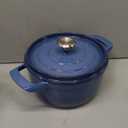 Mueller 6qt Enameled Cast Iron Dutch Oven, Heavy-Duty Casserole and Braiser Pan with Lid and Knob, Safe for All Cooktops, Aqua Blue