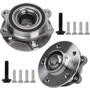 KUSATEC 513301-K 2pcs Front/Rear Wheel Bearing and Hub Assembly Compatible with 2008-2015 Audi A4 A5 A6 A7 A8 Quattro RS5 RS7 allroad Q5 SQ5 S4 S5 S6 S7 S8