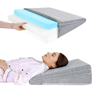 ROYALAY Adjustable Bed Wedge Pillow for Sleeping, Triangle Incline Wedge Pillow for Back Reduce Pressure, Memory Foam Pillow for Post Surgery, Back Support, Leg Elevation, Gerd Acid Reflux, Snoring