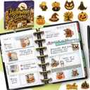 3 x 200 PCS Halloween Stickers, Pumpkin Sticker, Non-Repeating Vinyl Waterproof Holiday Party Stickers for Kids & Adults, Halloween Party Favors, Trick or Treat Crafts & Gifts