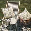 Outdoor Spring Pillow Covers 20x20 Inch Set of 2,Waterproof Daisy Throw Seasonal Floral Outdoor Decorative Square Linen Farmhouse Decor Cushion Covers for Home Sofa Bed Couch Pillow Covers