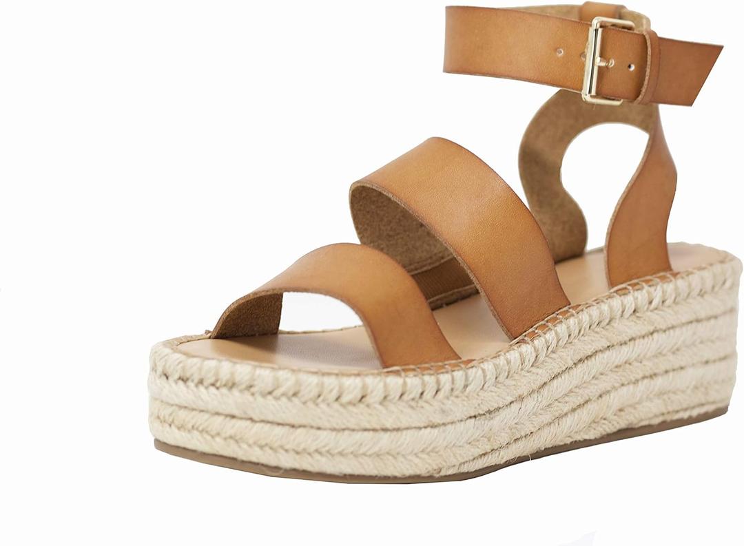 The Drop Women's Listilla Espadrille Wedge Sandal (8.5, Cognac) The Drop Women's Listilla Espadrille Wedge Sandal (8.5, Cognac)