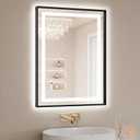 22"x30" LED Bathroom Mirror with Lights, Front & Backlit, Anti-Fog, Dimmable, 3 Color Temperature, CRI 90+, LED Mirror for Bathroom with Premium Full Aluminum Frame, Touch Control with Memory