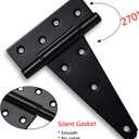 Heavy Duty Gate Hardware Kit,with Self Locking Gate Latch,2 PCS 6inch T-Hinges,1 PC 6.5inch Gate Handle