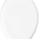 KOHLER 4647-0 Stonewood Elongated Toilet Seat, Elongated Wood Seat for Standard Toilets, Comes with Color-Matched Plastic Hinges, Home Essentials, White