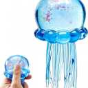 Jellyfish Squeeze Toys, Relieve Stress, Slow Rise Squishy, Ultra Moldable Stress Relief Sensory Toy for Adults (Blue)