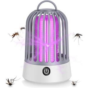 Bug Zapper Indoor & Outdoor, Electric Fly Zapper Mosquito Zapper,Fly Traps,Rechargeable Mosquito Killer Lamp with LED Light, Mosquito Repellent for Backyard and Patio Home Kitchen Camping