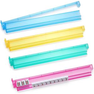 Mahjong Racks,4PCS Clear Acrylic Mahjong Racks with Pushers,American Mahjong Accessories Mahjong Gifts 4 Color