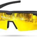 Sunglasses Over Glasses for Men - Polarized Wrap Around Sports Shades with UV Protection for Driving Fishing Cycling