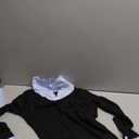 Tankaneo Womens Long Sleeve Polo Shirts Business Casual Work Tops Slim Fit V Neck Collared Patchwork Fall Outfits (Medium, Black)