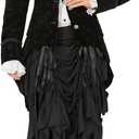 TZMAPU Medieval Retro Gothic Velvet Women's Coat, Formal Casual Work, Costume