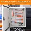 Cold Rolled Steel Electrical Box 23.6'' x 20'' x 8'' Indoor/Outdoor Thick Electrical Enclosure Box with Mounting Plate IP66 Weatherproof Anti-Rust and Anti-Corrosion (23.6'' x 20'' x 8'')