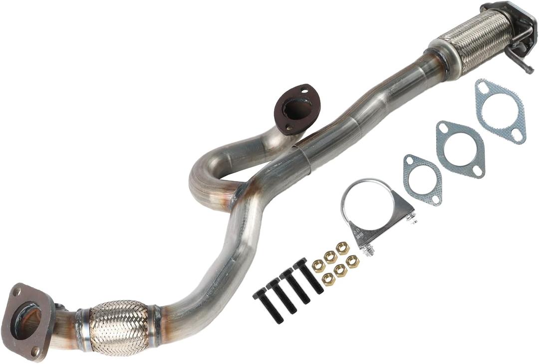 Exhaust Front Flex Pipe Compatible with GMC Terrain Compatible with Chevrolet Equinox 2012 2013 2014 2015 2016 2017 3.6L -Includes Gaskets