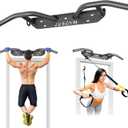 Jusgym Wall Mounted Pull Up Bar - Heavy Duty Chin Up Bar, Pull-Up Bar Support Beam or Joist Mounted, Multifunctional Fitness Bar, 600LBs Capacity, 38"