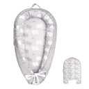 Baby Lounger Replacement Cover, Newborn Lounger cover for 0-12 Months, Breathable & Portable Infant Lounger Case, Soft Baby Floor Seat Cover for Travel, Machine Washable (Cover Only), Grey elephants