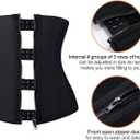 YIANNA Latex Waist Trainer for Women Tummy Control Zipper Underbust Waist Cincher Corset Hourglass Body Shaper Sport Girdle, 3XL