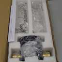 Bathroom Sconces Wall Lighting W/ Clear Glass, 2-Light Bathroom Vanity Light Fixtures, Modern Wall Lights for Mirror Living Room Hallway, Black and Gold Brushed Brass, E26 T10 Bulbs(Excluded)