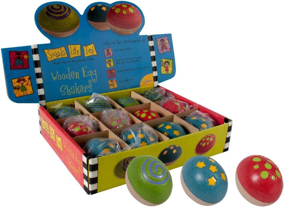 Sounds Like Fun! Wooden Egg Shakers, Set of 3