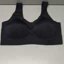 Soft Intention Jelly Wireless Bra Seamless Push Up Full Coverage Supportive Everyday Sport T-Shirt Bra Regular & Plus Size (Black, XXL)