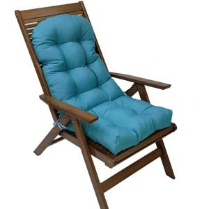 Srutirbo Rocking Chair Cushion, High Back Patio Cushions 44x19 inch, Waterproof Indoor/Outdoor Furniture Chair Cushions Pads with Straps, Seasonal All Weather Replacement (Blue)