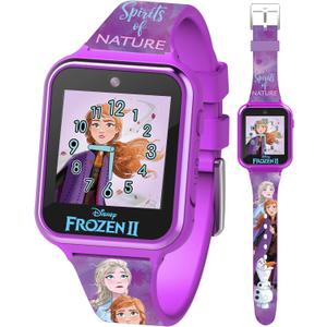Accutime Kids Disney Frozen Smart Watch with Camera for Kids and Toddlers - Interactive Smartwatch for Boys & Girls with Games, Voice Recorder, Calculator, Pedometer, Alarm, Stopwatch (Purple)