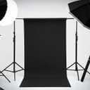 Kate Seamless Paper Backdrop Black Seamless Backdrop Paper Rolls (53''x16.4' Jet)