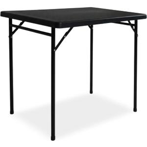 3ft Rectangular Folding Table for All-Occasion, Foldable Table with HDPE Tabletop and Steel Legs, Durable and Stable Small Folding Table, Perfect for Camping, Picnic, Party, Indoor & Outdoor, Black