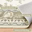 Neutral Beige Floral Area Rugs 6x9 Living Room, Taupe with Beige Tan Flower Design Low-Pile Washable Rugs for Bedroom Dining Room, Vintage Modern Farmhouse Boho Indoor Floor Carpet Kids Playroom