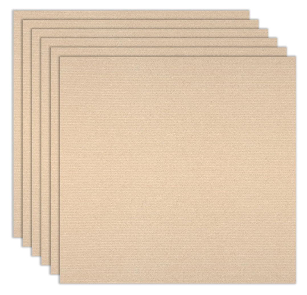 24" x 24" Carpet Tiles Peel and Stick, Non-Slip Squares Carpet Floor Tile, Easy DIY Install, Self Adhesive Carpet Squares for Kitchen Bedrooms Indoor Outdoor (Khaki)